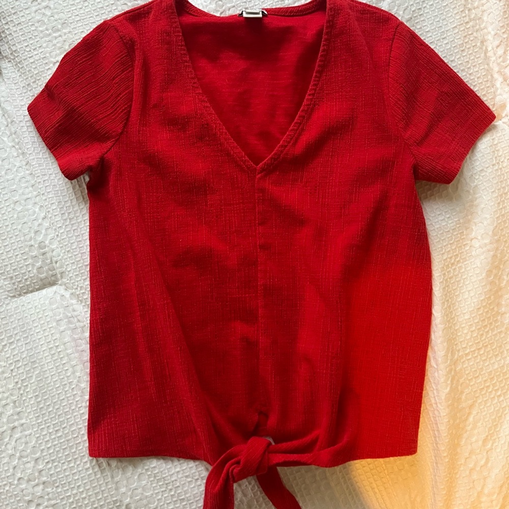 Red blouse J crew